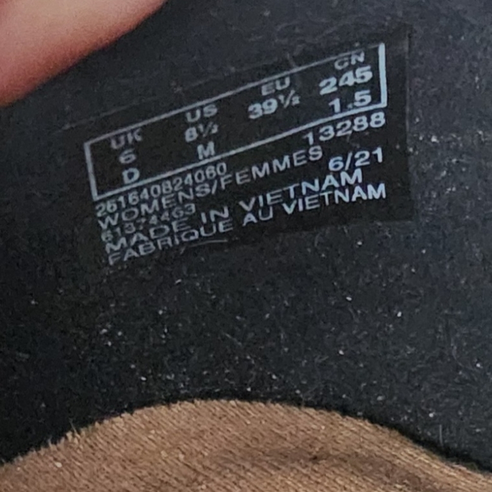 Clarks Black Patent & Gray Tweed Loafers - Picture 5 of 5